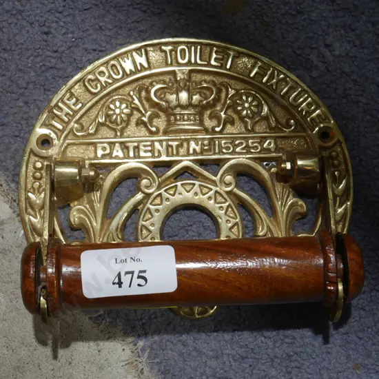 Brass toilet roll holder