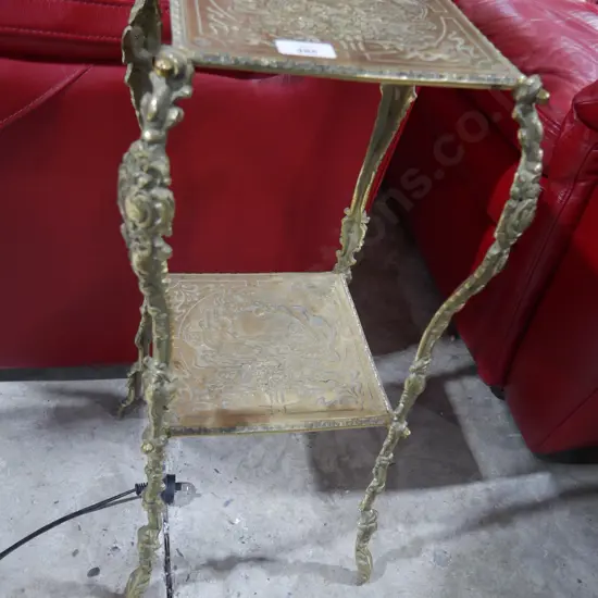 2 tier brass plant stand
