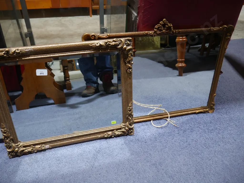 2 gilt framed mirrors Image 1++