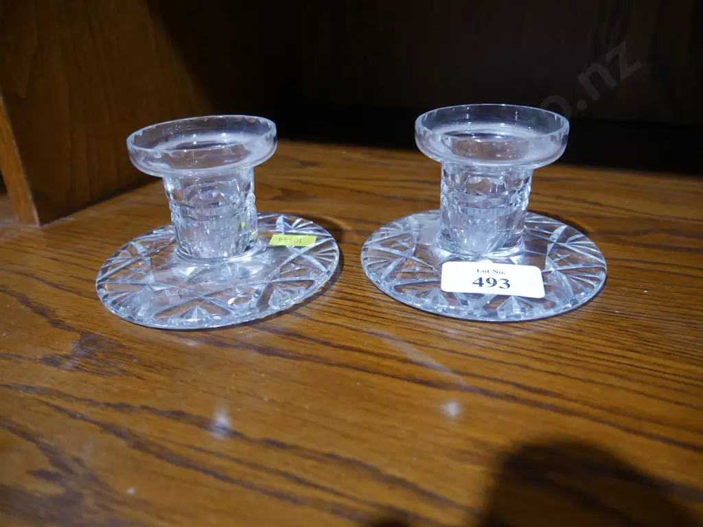 Pair of crystal candle holders Image 1++