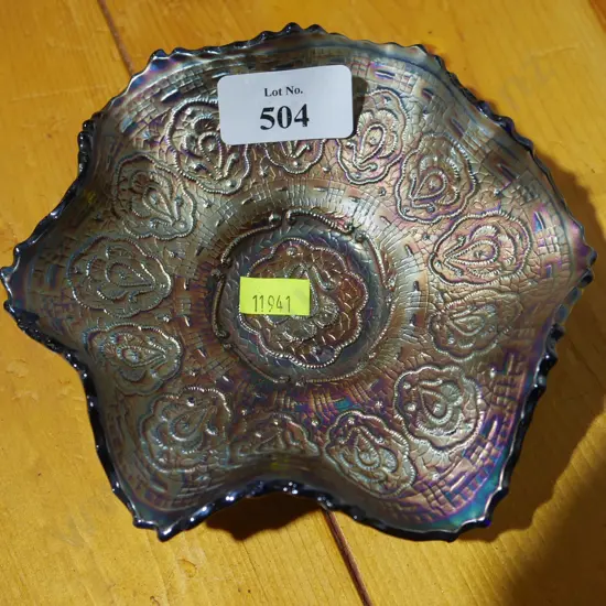 Carnival glass bowl