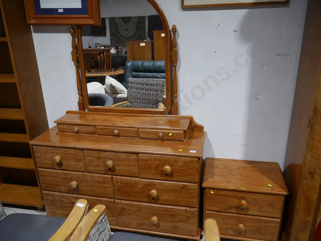 Mirror back dresser and bedside Image 1++
