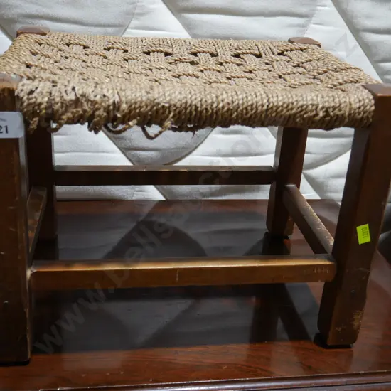 Wicker top stool
