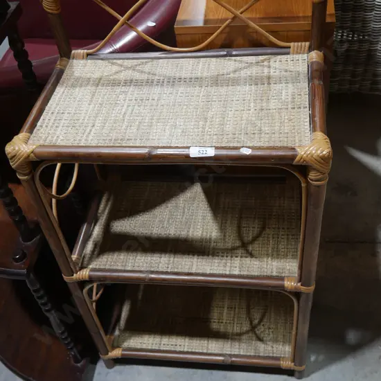 Cane 3 tier shelf