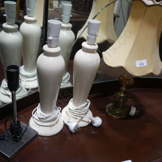4 table lamps