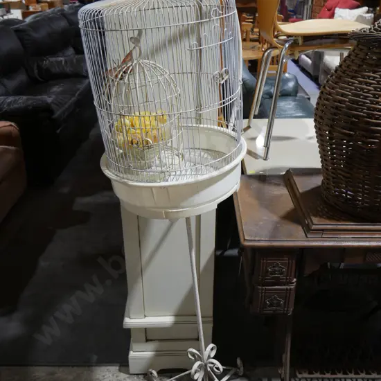 Bird cage on stand