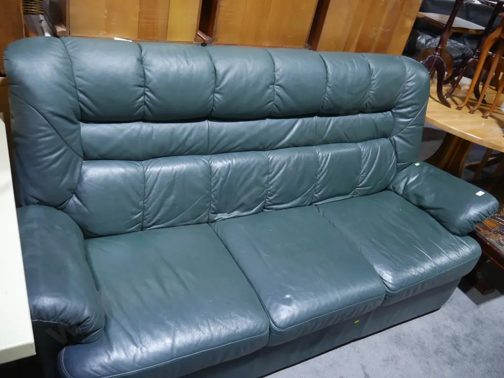 Green 3 seater couch Image 1++
