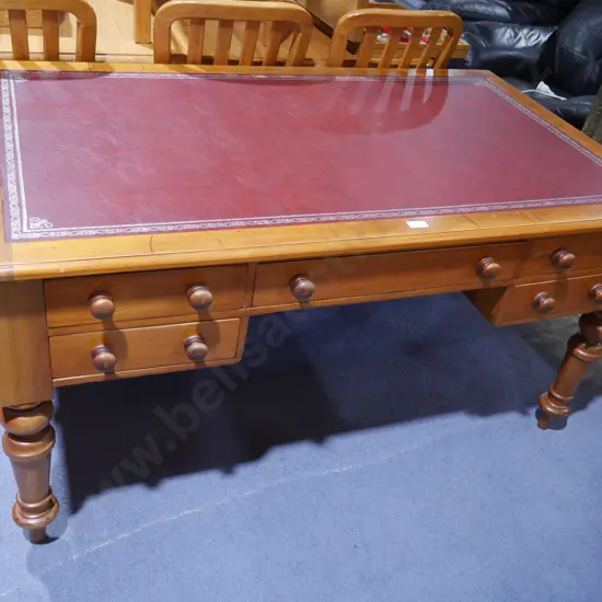 Leather top desk
