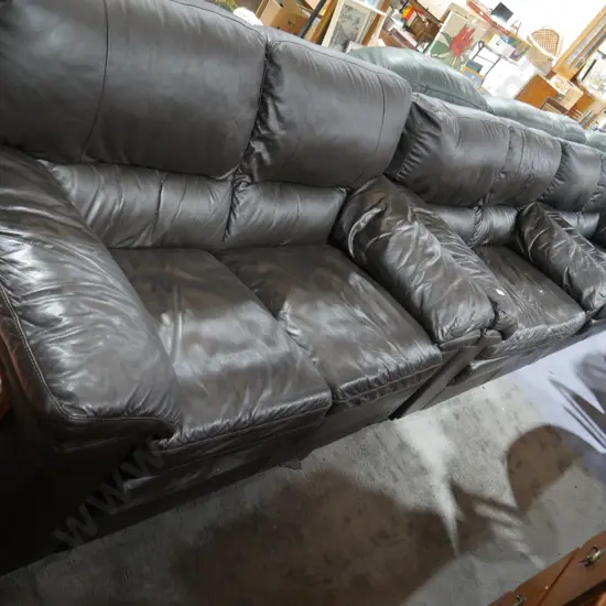 2 X 2 seater leather lounge settees