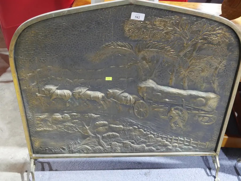 Brass fire screen Image 1++