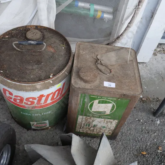 Old oil containers