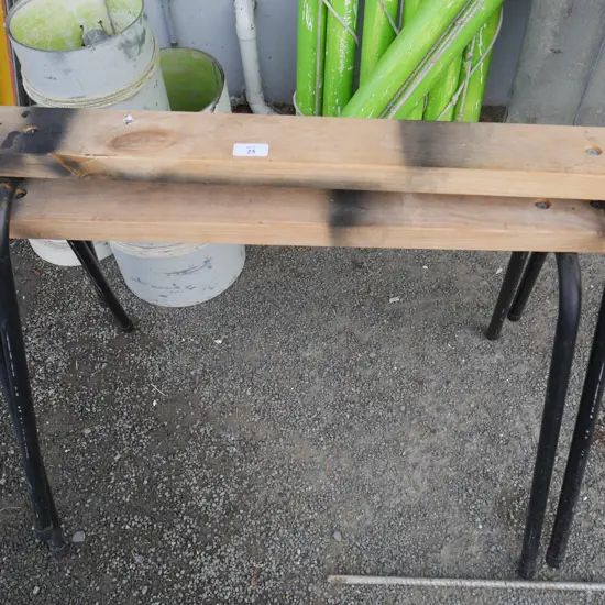Two saw horses