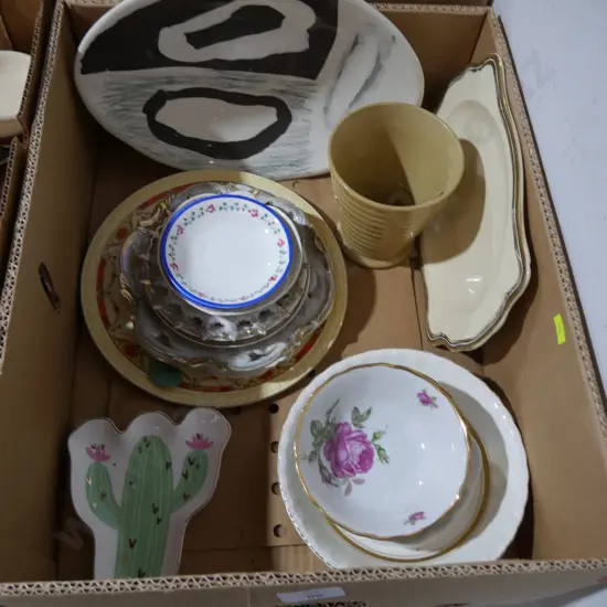 Assorted plates etc