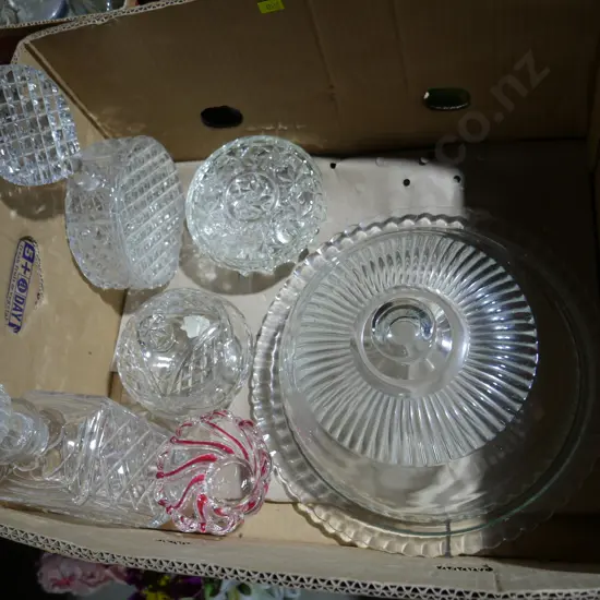 Assorted glass and crystal