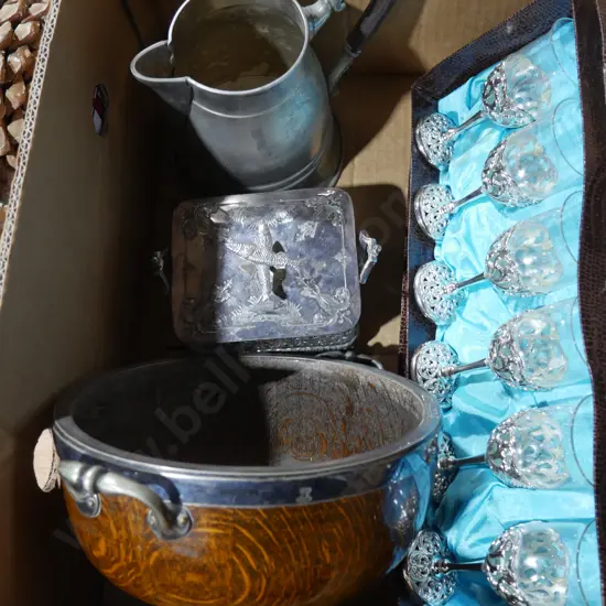 Assorted EP, glassware etc