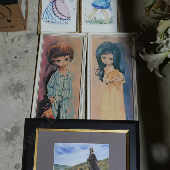 Assorted framed artwork