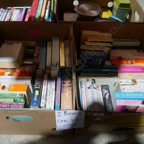 Two boxes of books