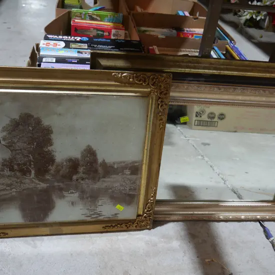 Assorted art and mirror