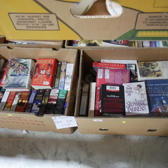 Two boxes of books