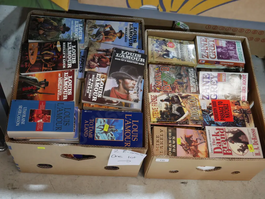 Two boxes of books Image 1++