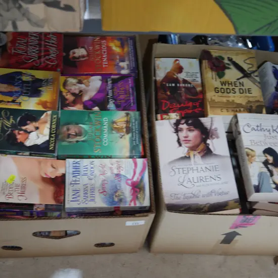 Two boxes of books