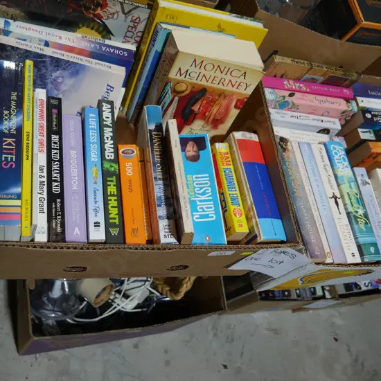 Two boxes of books