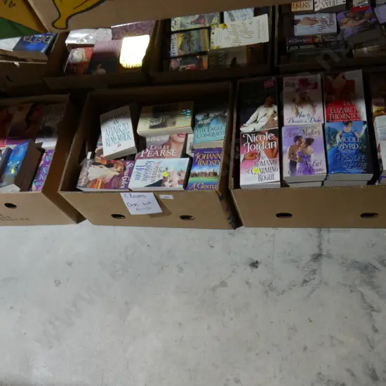 Three boxes of books