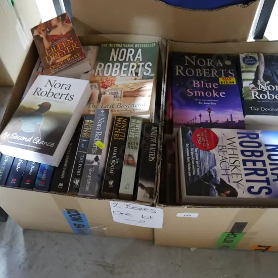 Two boxes of books