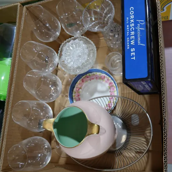 Assorted glassware etc