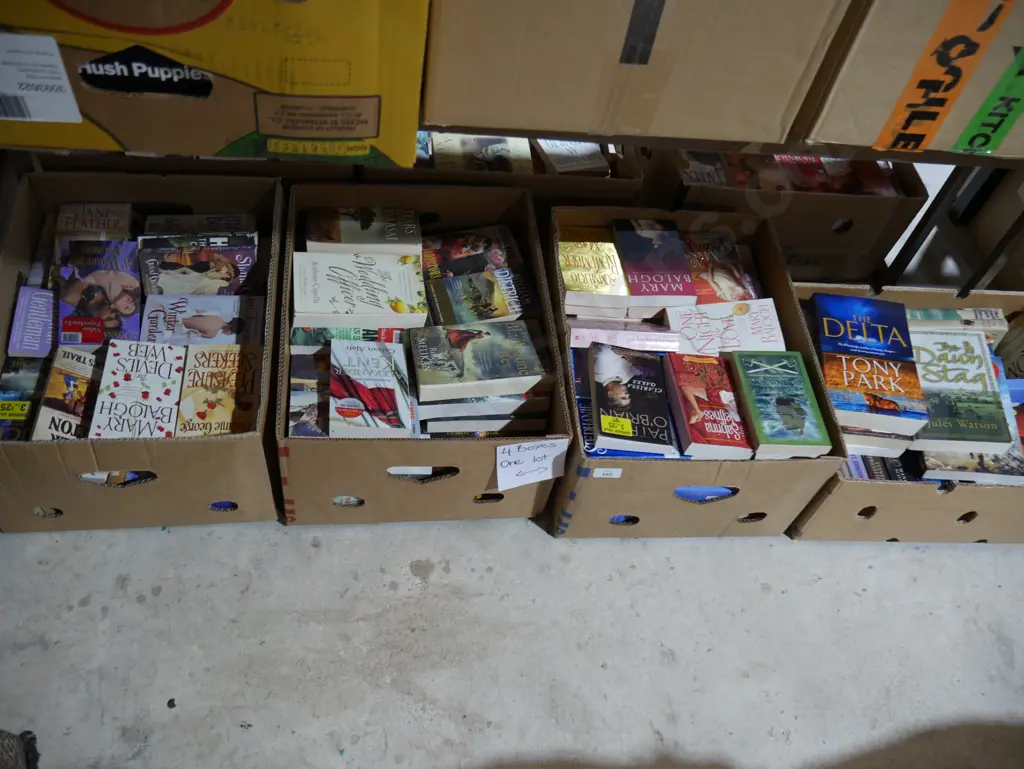 Four boxes of books Image 1++