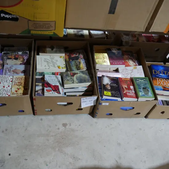 Four boxes of books