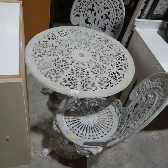 Aluminium table and chairs