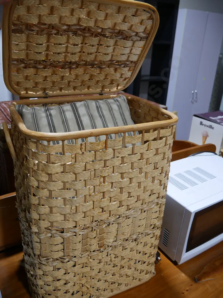 Cane basket and cushions Image 1++