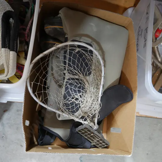 Fishing net and waders