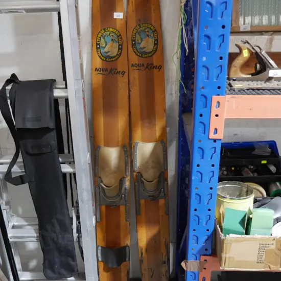 Wooden water skis