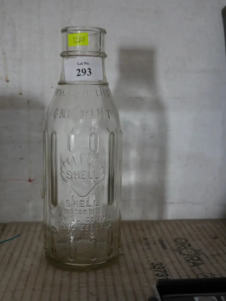 Glass shell oil bottle Image 1++