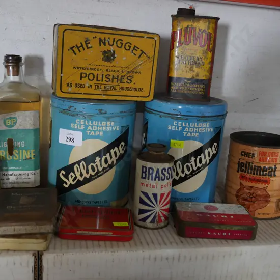 Assorted tins etc