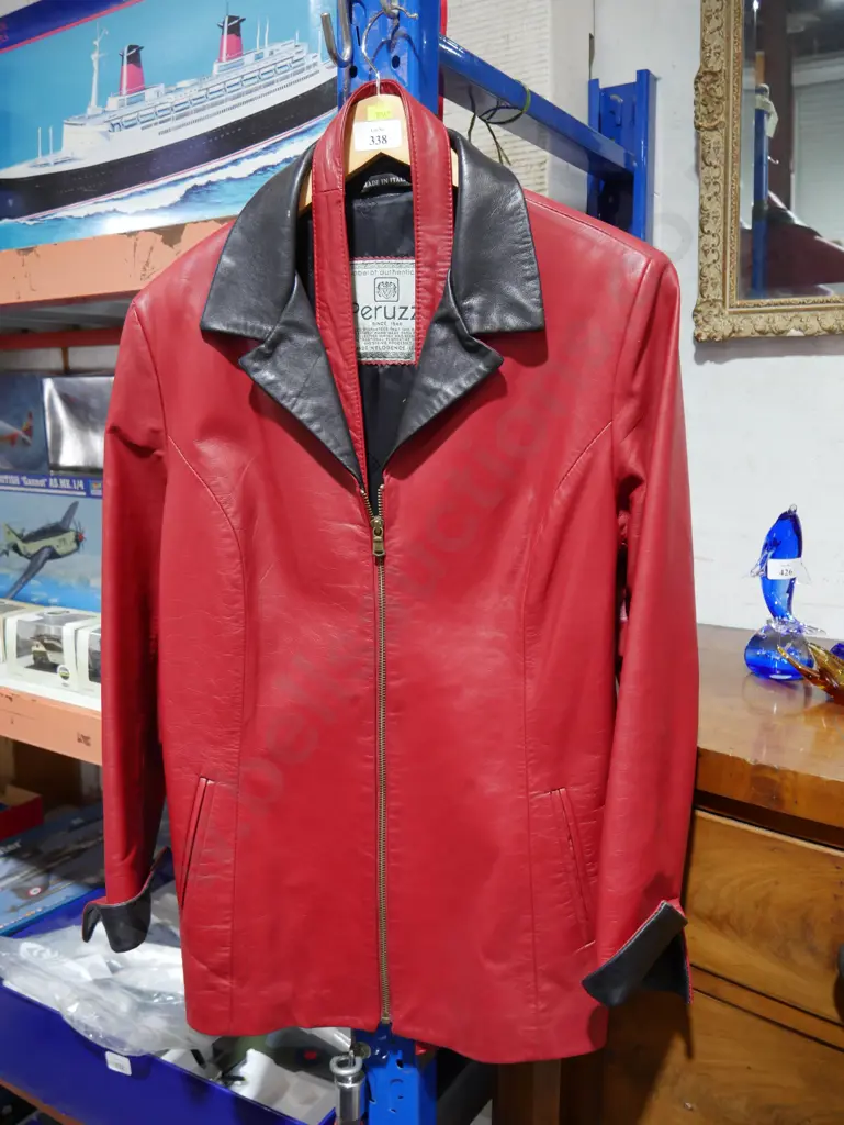 Peruzzi Italian made red leather jacket Image 1++
