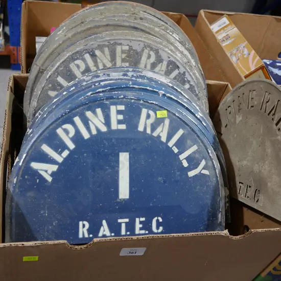 Alpine Rally signs