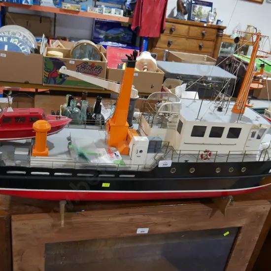 Large RC boat "Norderney" with remote and charger