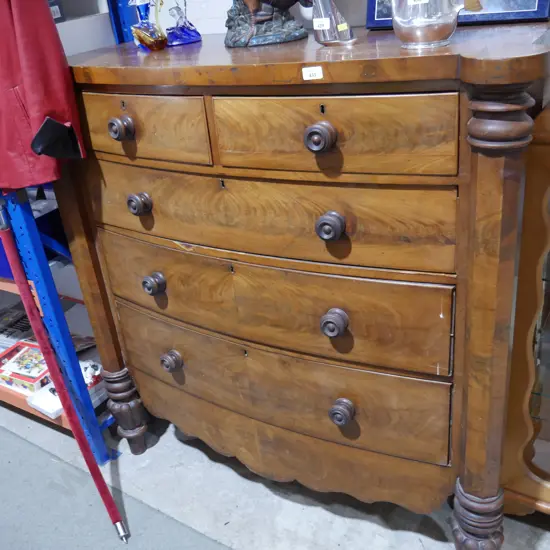 Victorian bowfront chest