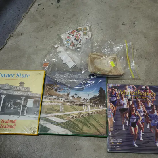 Loose stamps, stamp albums etc