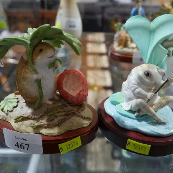 Two Peter Rabbit ornaments