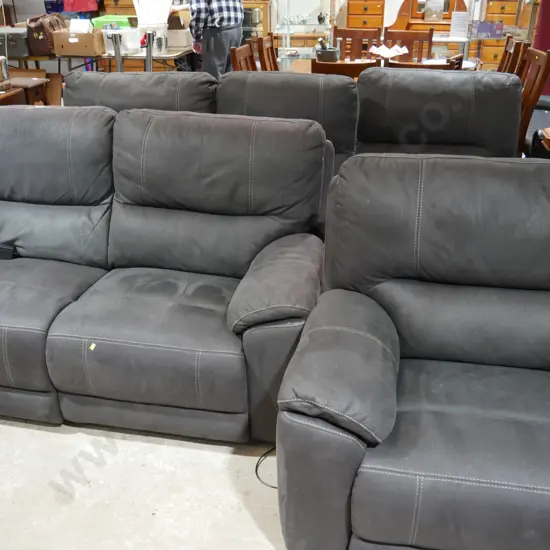 Three piece electric recliner lounge suite