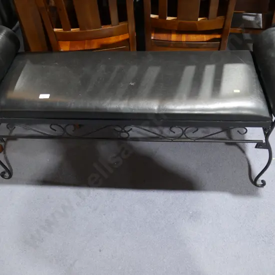 Wrought iron love seat