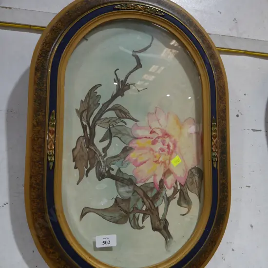 Oval framed painting