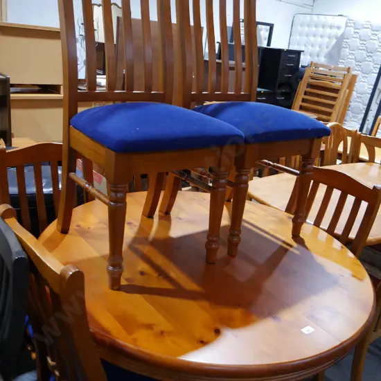 Dining table and six chairs