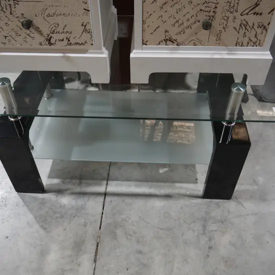 Glass top coffee table