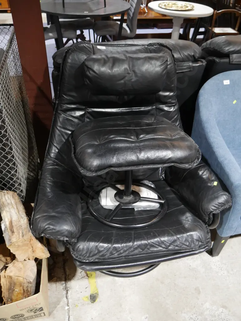 Swivel armchair and footstool Image 1++
