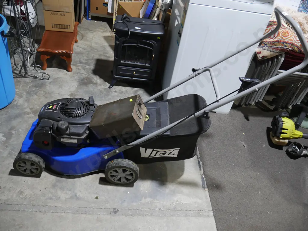 Victa lawnmower and petrol tin Image 1++
